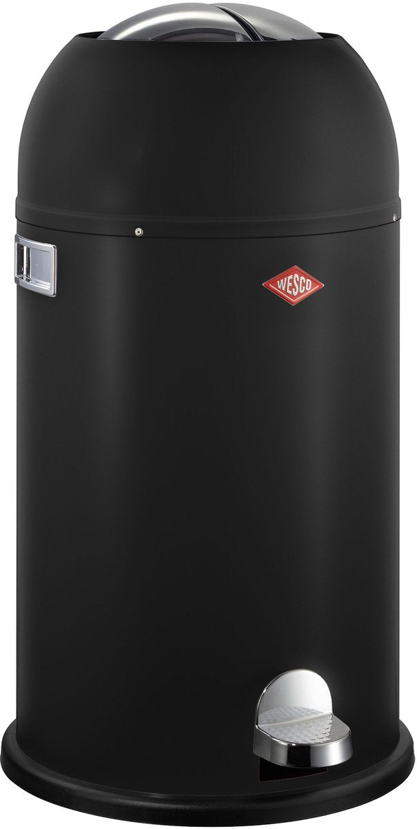 Poubelle Wesco kickmaster | poubelle à pédale | 33 litres | métal - noir mat | poubelle - fabriquée en Allemagne