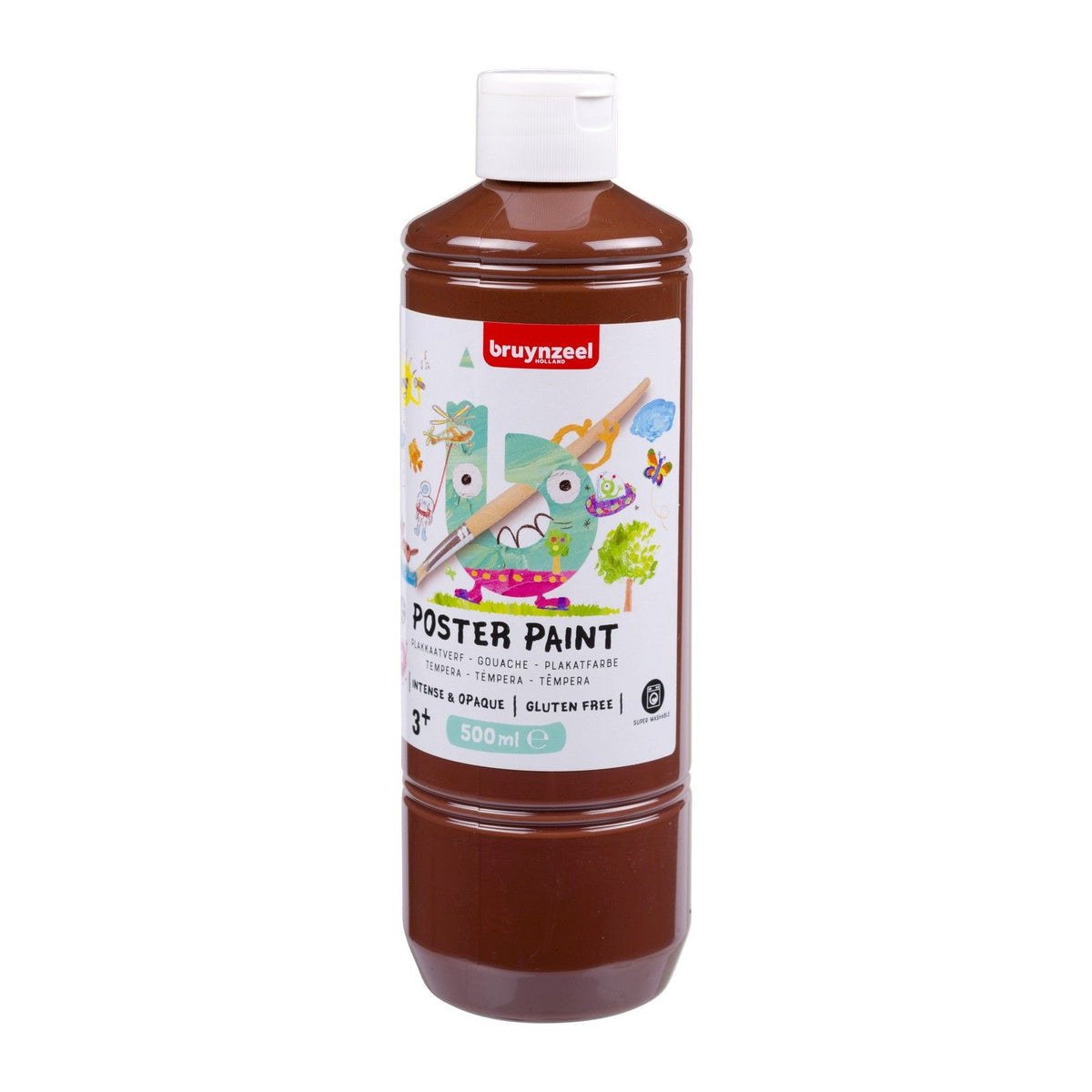 Bruynzeel • gouache pour affiches 500ml marron
