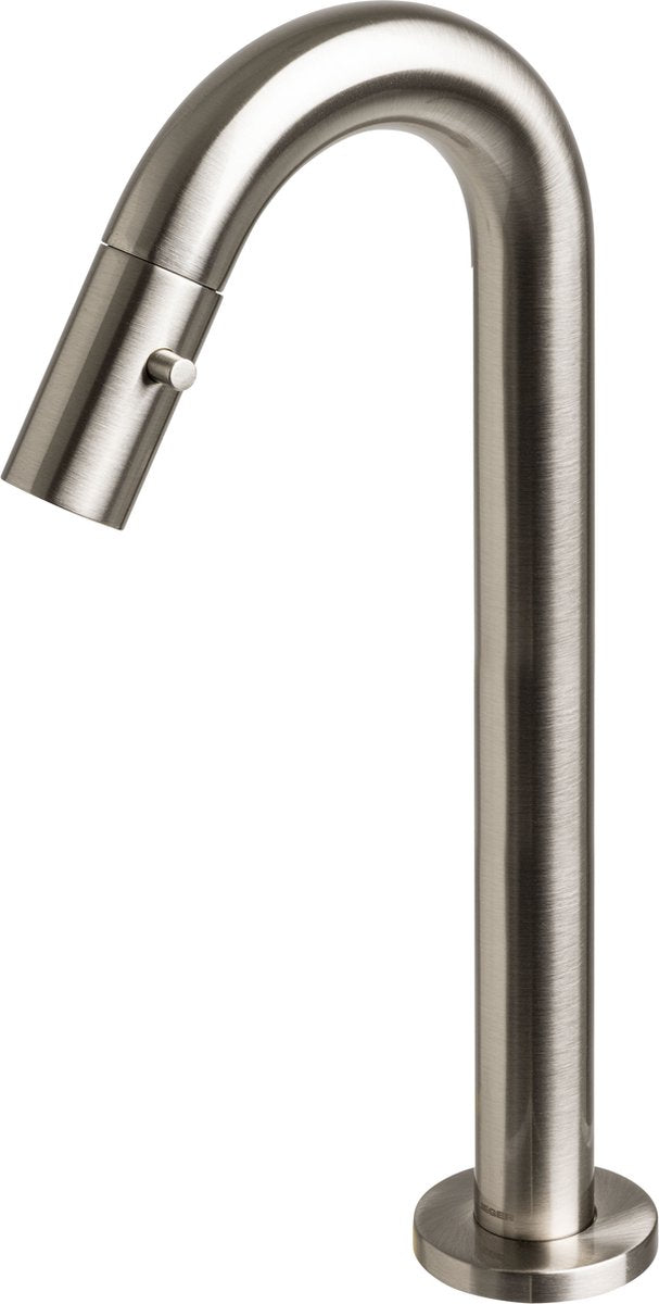 Robinet de WC Plieger Lupo 2.0 – Robinet de lavabo à poser – Modèle surélevé – Bec 20,0 cm – Garantie 10 ans – Chrome brossé