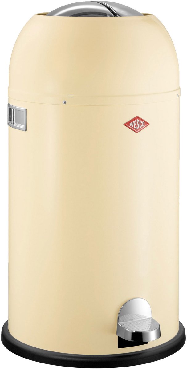 Poubelle Wesco kickmaster | poubelle à pédale | 33 litres | métal - amande | poubelle - fabriquée en Allemagne