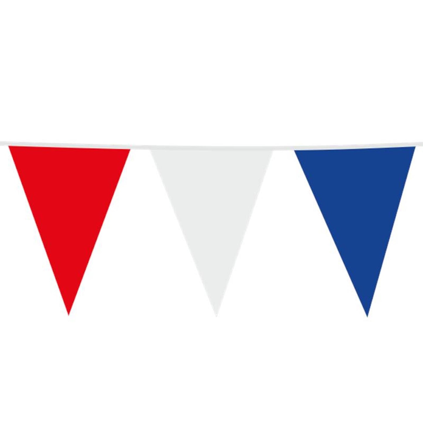 Ligne drapeau géant Globos rouge-blanc-bleu 10m