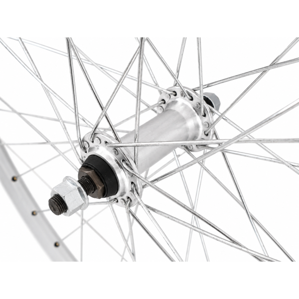 Roue avant Abi 28 pouces zac 2000 - moyeu aluminium - argent