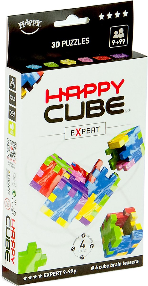 Jeux intelligents - expert happy cube - 6 puzzles - 3d