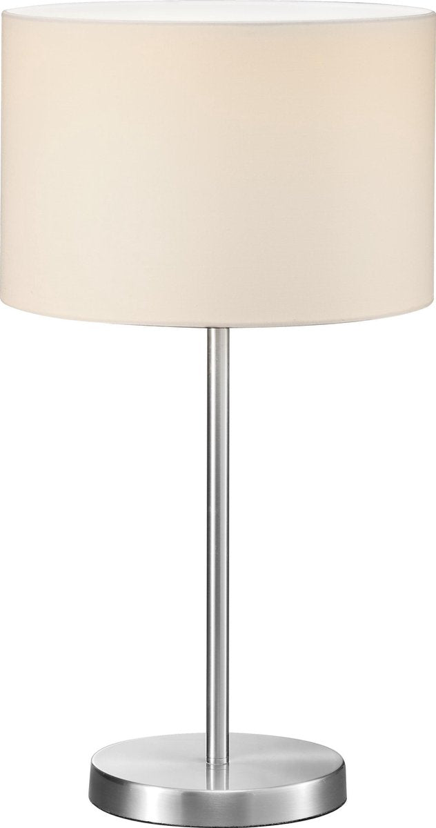Trio hôtel - lampe de table - nickel mat - excl. 1x e27 4,9 w - interrupteur à cordon