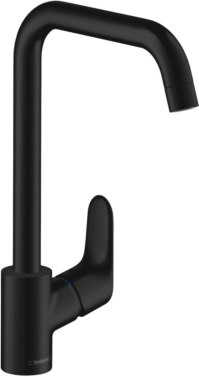 Hansgrohe focus m41 - mitigeur de cuisine - commande à levier unique - 260 mm - noir mat