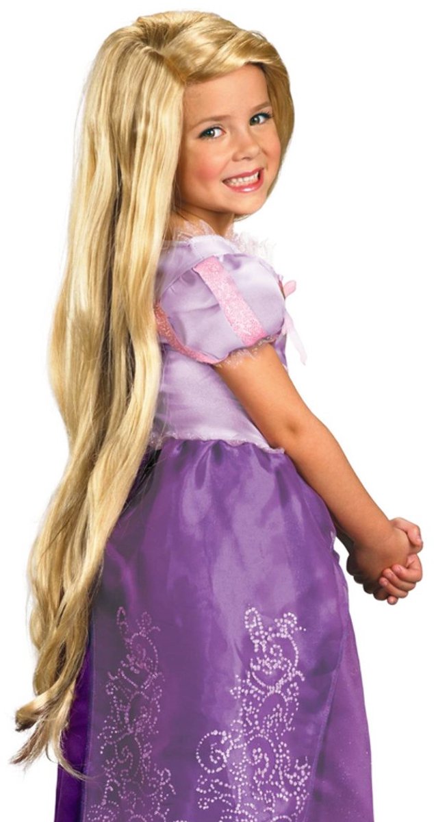 Déguisement Disney perruque Raiponce emmêlée enfant - blonde