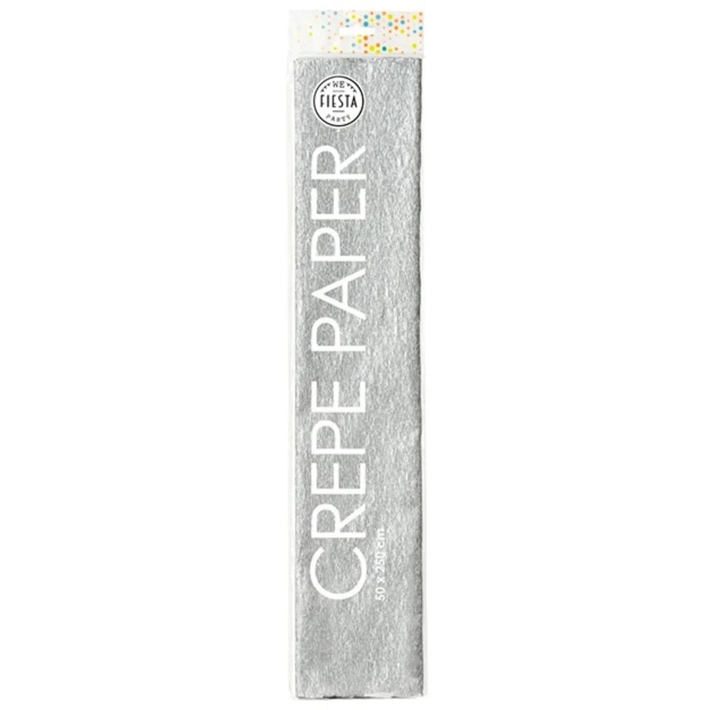 Globos Crepe Paper Silver, 50x250 cm
