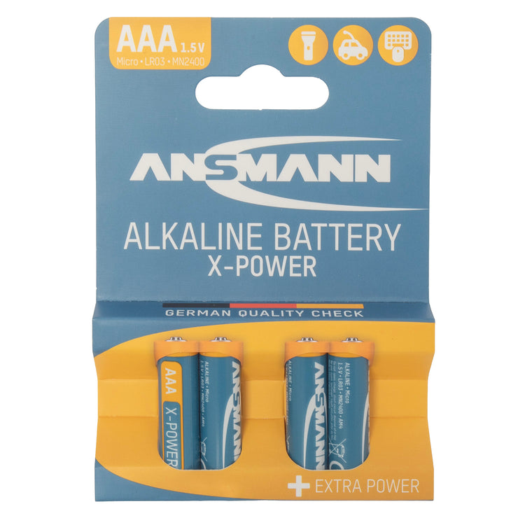 Batterie alcaline X-Power AAA LR03 4ST.