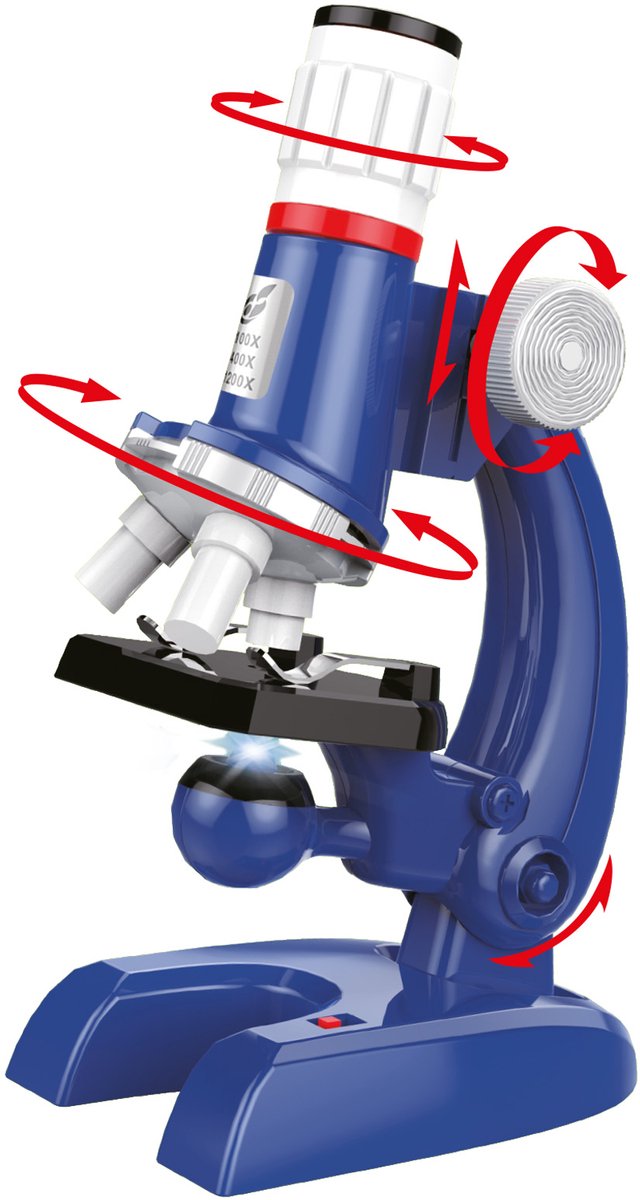 Microscope de base avec un grossissement 100-1200X + lumière