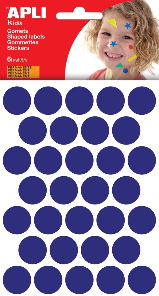 Apli autocollants cercle blw 20mm 180pcs
