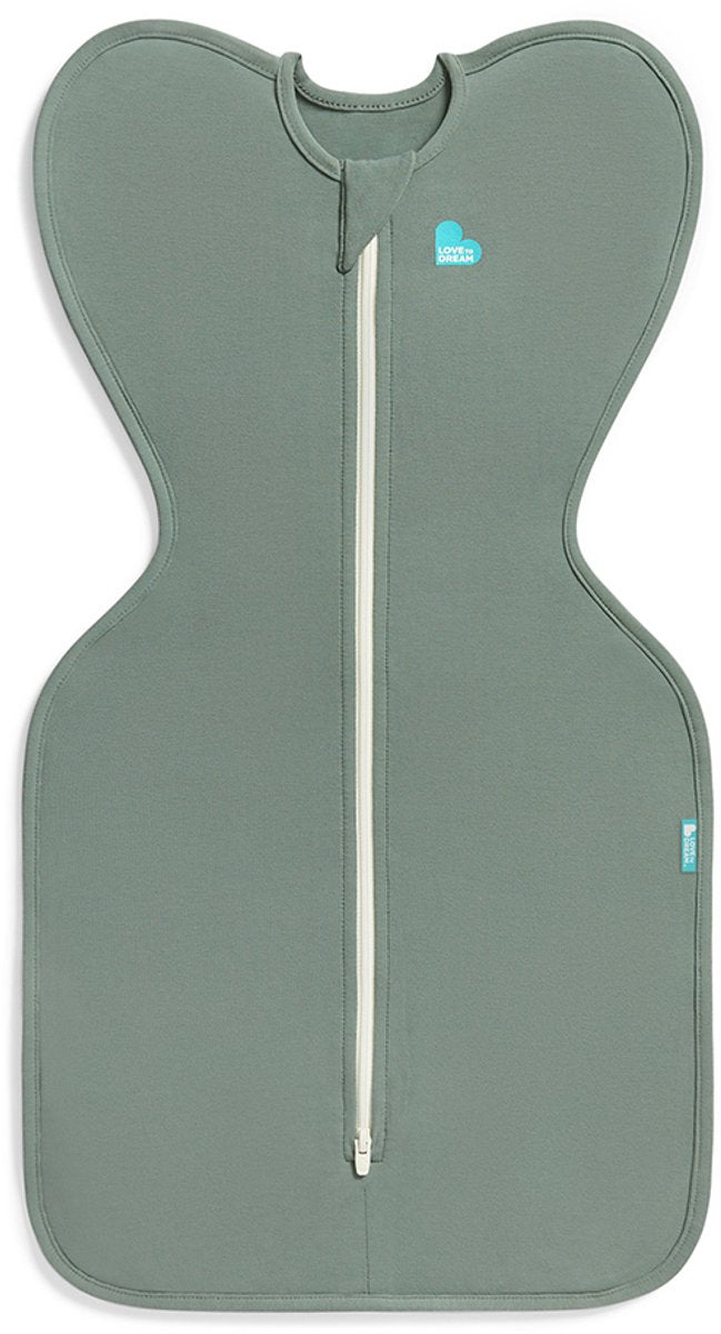 Gigoteuse pour bébé Love to dream ™ swaddle up™ - emmaillotage - bébé 3-6 mois - 6-8,5 kg - toutes saisons - 1,0 tog - olive foncé