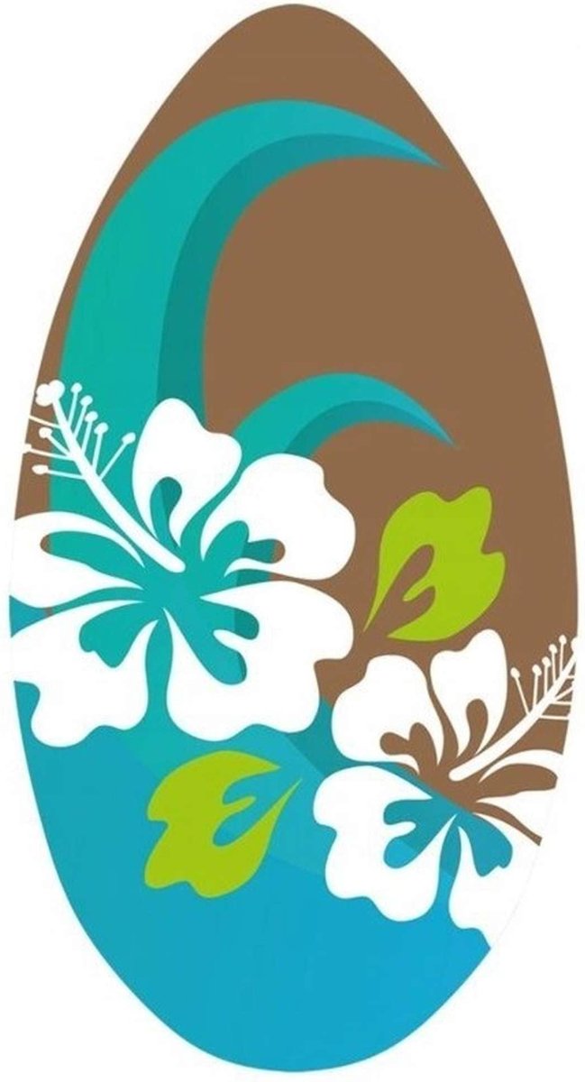 Sportx skimboard fleur bleu marron 100 cm