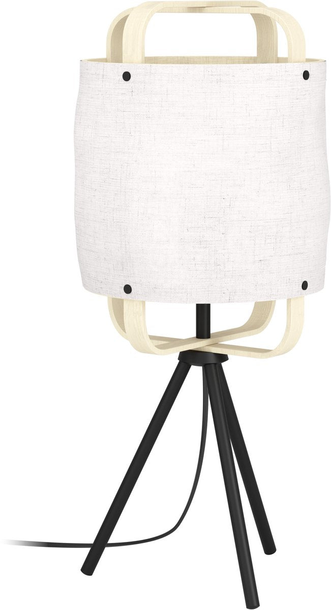 Lampe de table Eglo surfleet - e27 - 51,5 cm - noir beige marron