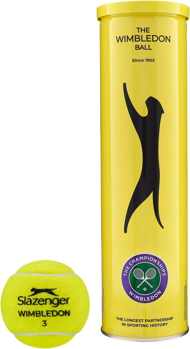 Balles de tennis Slazenger Wimbledon 2024 - tube 3 balles de tennis