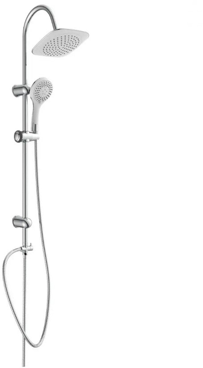 Système de douche Schütte teneriffa - douche à effet pluie - tige de 106 cm - chrome blanc