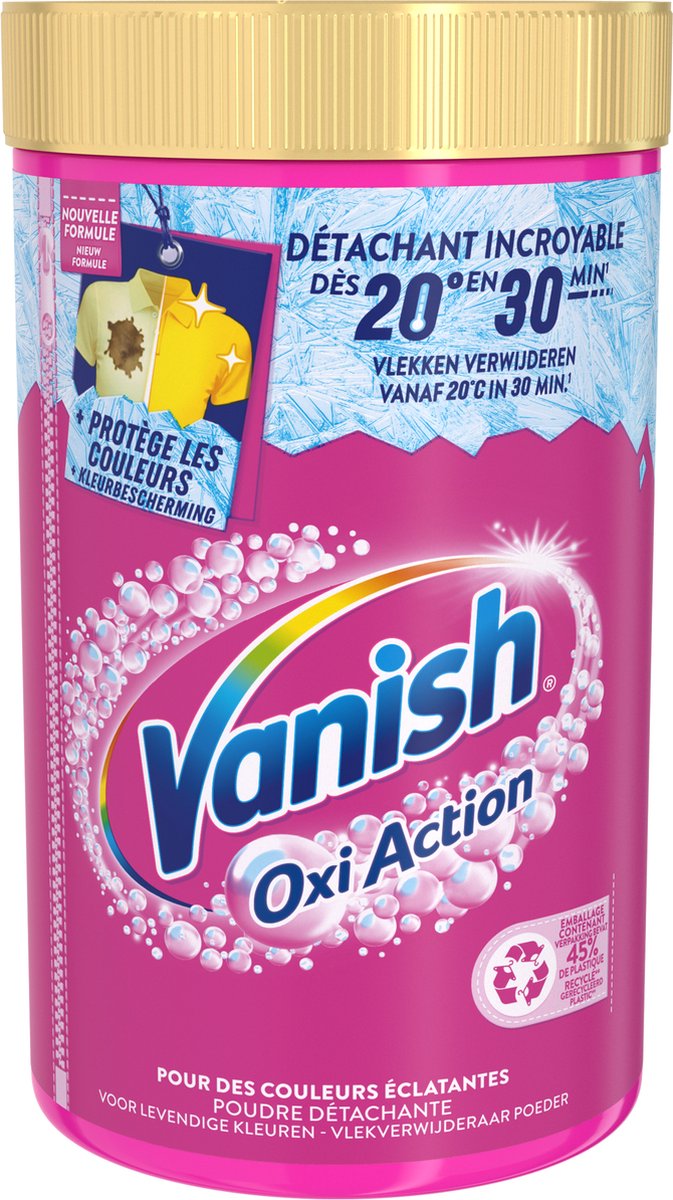 Vanish oxi action poudre booster de lessive - détachant pour linge coloré - 1,41 kg