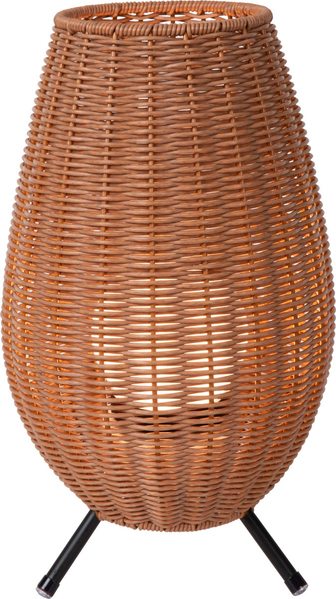 Lucide colin ip44 - lampe de table rechargeable intérieur extérieur - batterie rechargeable - led 3 stepdim - 1x3w 3000k - ip44 - naturel - japon