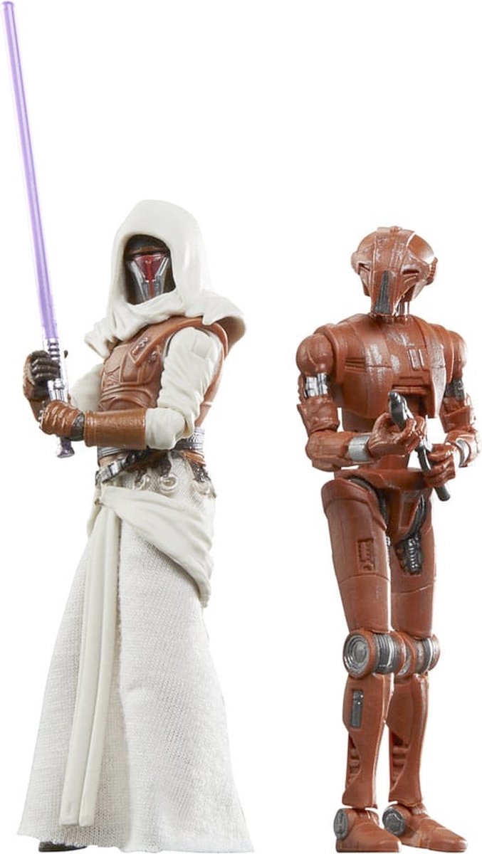 Disney hasbro star wars - galaxie des héros collection vintage 2-pack chevalier jedi revan hk-47 figurine articulée 10 cm - multicolore
