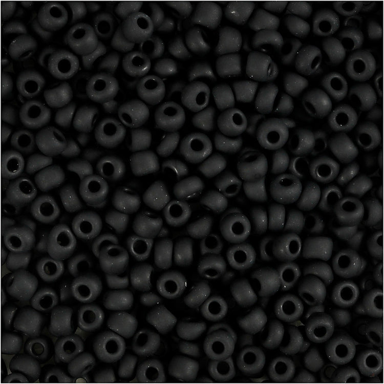 Perles de rocaille Creativ Company, d 3 mm, taille 8 0, diamètre du trou 0,6-1,0 mm, noir mat, 25 g 1 boîte