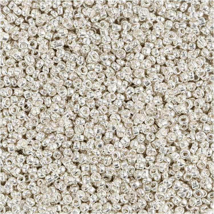 Perles de rocaille Creativ company, d 1,7 mm, taille 15 0, diamètre du trou 0,5-0,8 mm, métal argenté, 25 gr 1 boîte