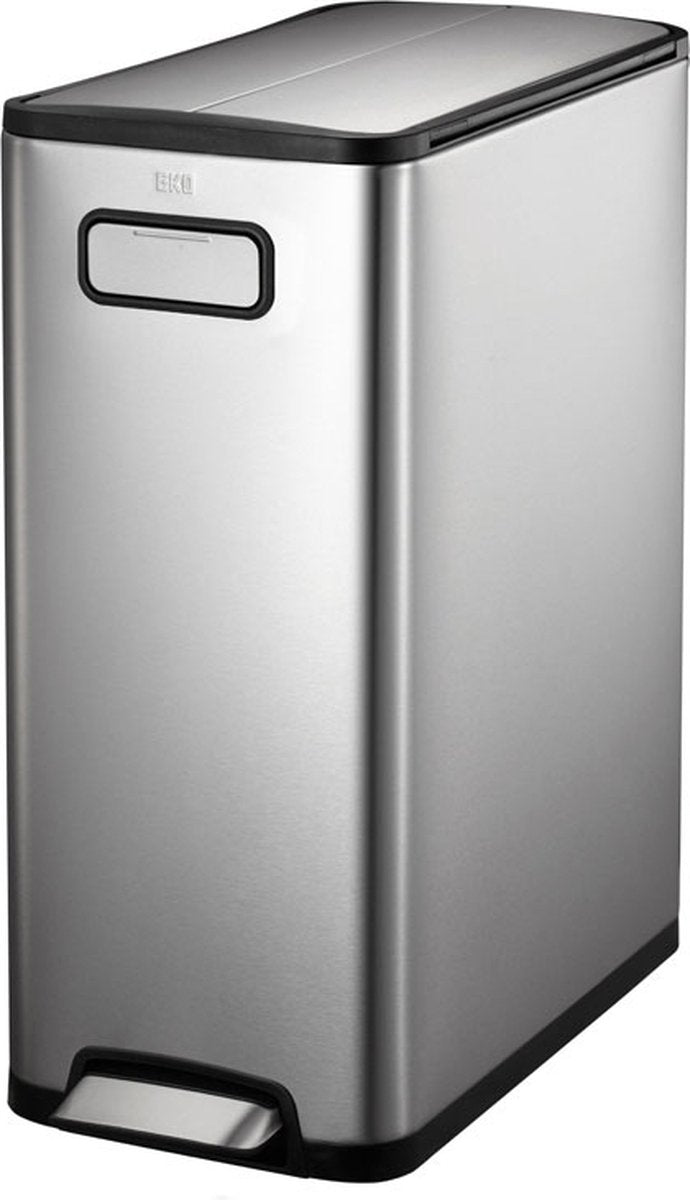 Eko - poubelle à pédale ecofly 30 litres - acier inoxydable - acier inoxydable mat - poubelle