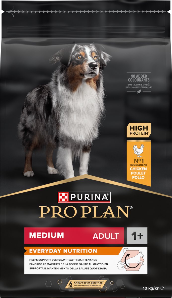 Purina ® pro plan® nutrition quotidienne pour adulte moyen - nourriture sèche pour chiens - poulet - 10 kg