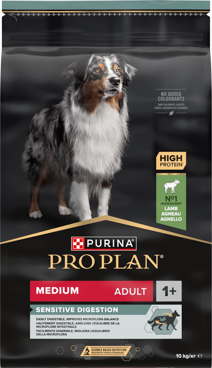 Purina ® pro plan® digestion sensible moyen adulte - nourriture sèche pour chien - agneau - 10 kg