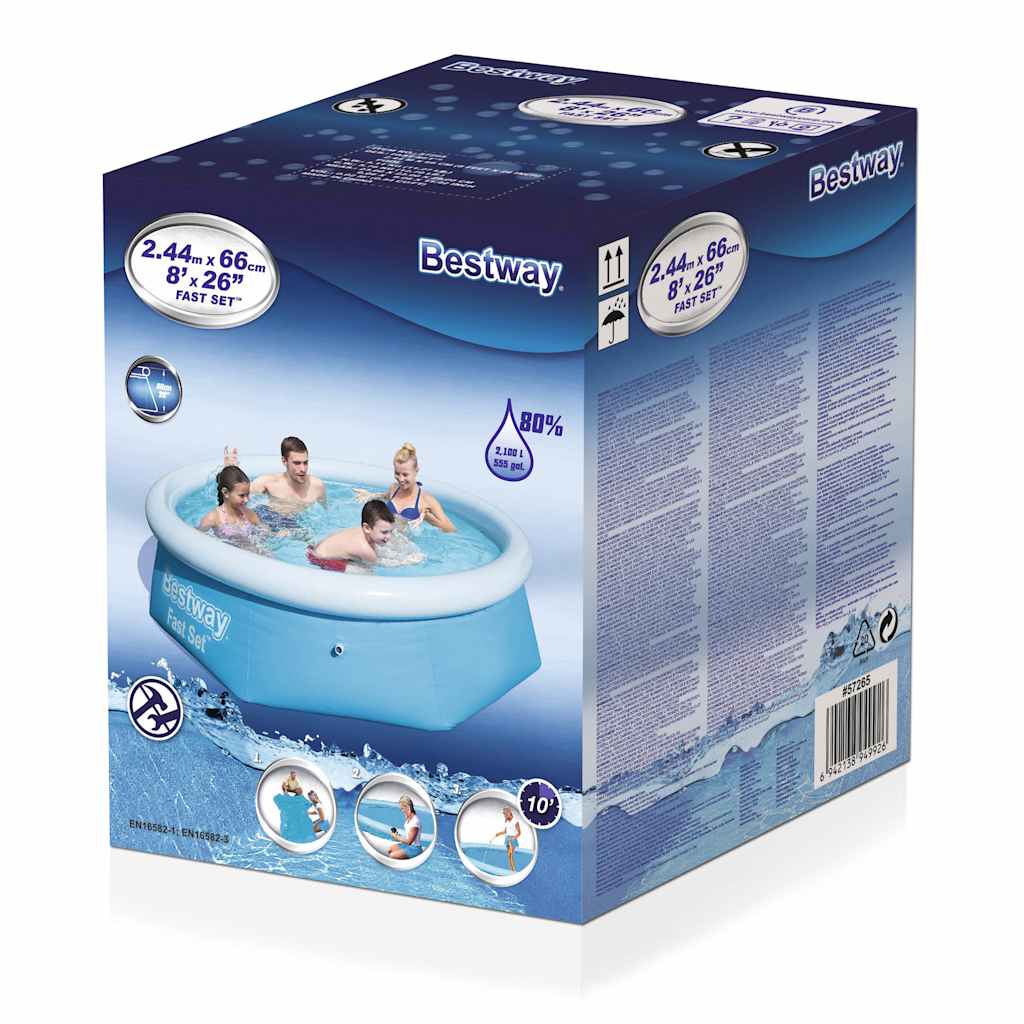 Bestway Piscine gonflable Fast set autour de 244x66 cm 57265