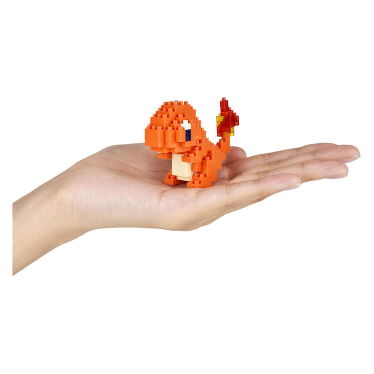 Bandai - nanoblock - charmander - pokémon - mini figurine en brique - jeu de construction - kit de figurines pokémon pixel charmander - nbpm002