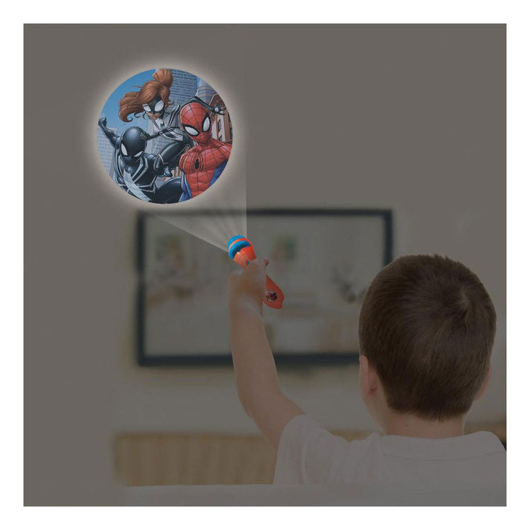 Lexibook projecteur à histoires et lampe torche spiderman