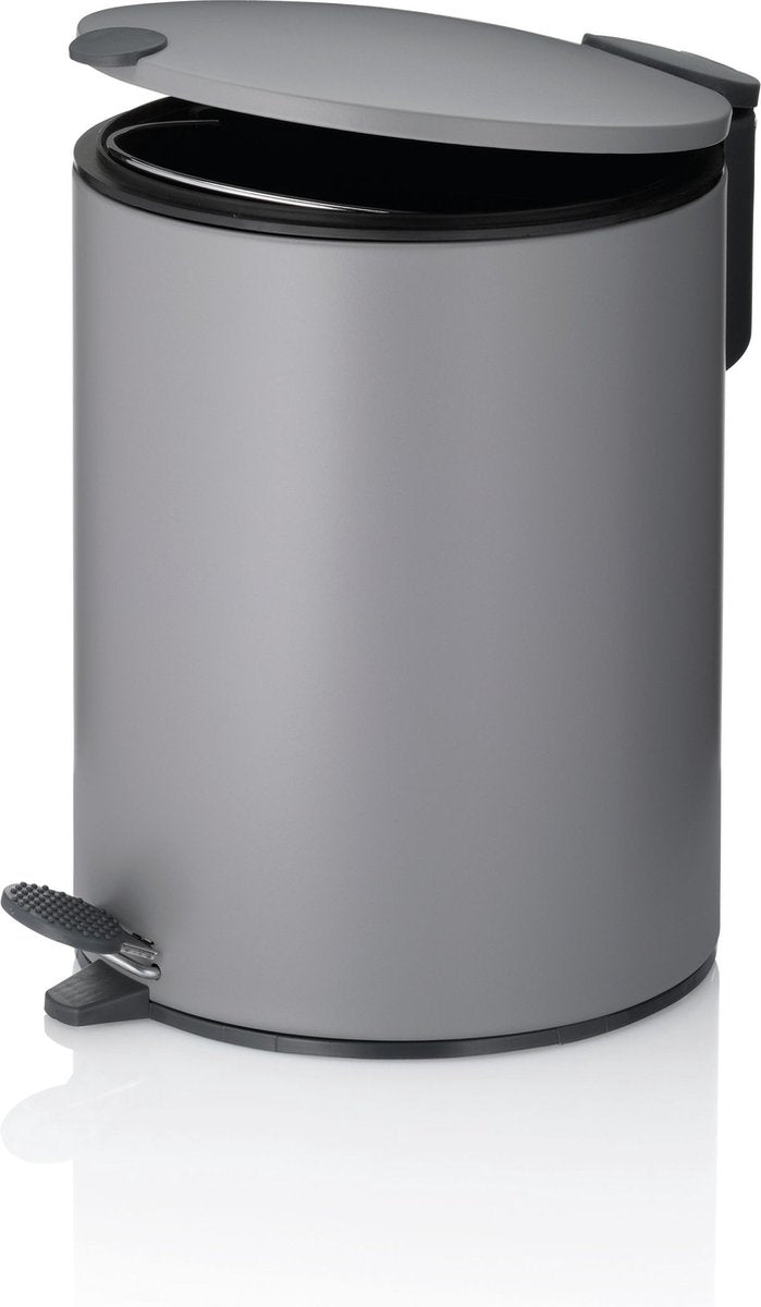 Kela poubelle à pédale, 5 l, gris clair - | mat