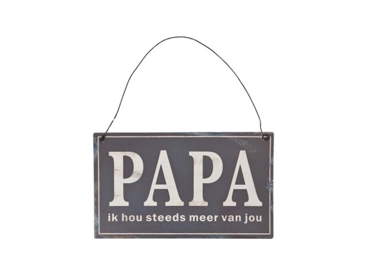 Clayre eef tableau texte papa 17x1x10cm