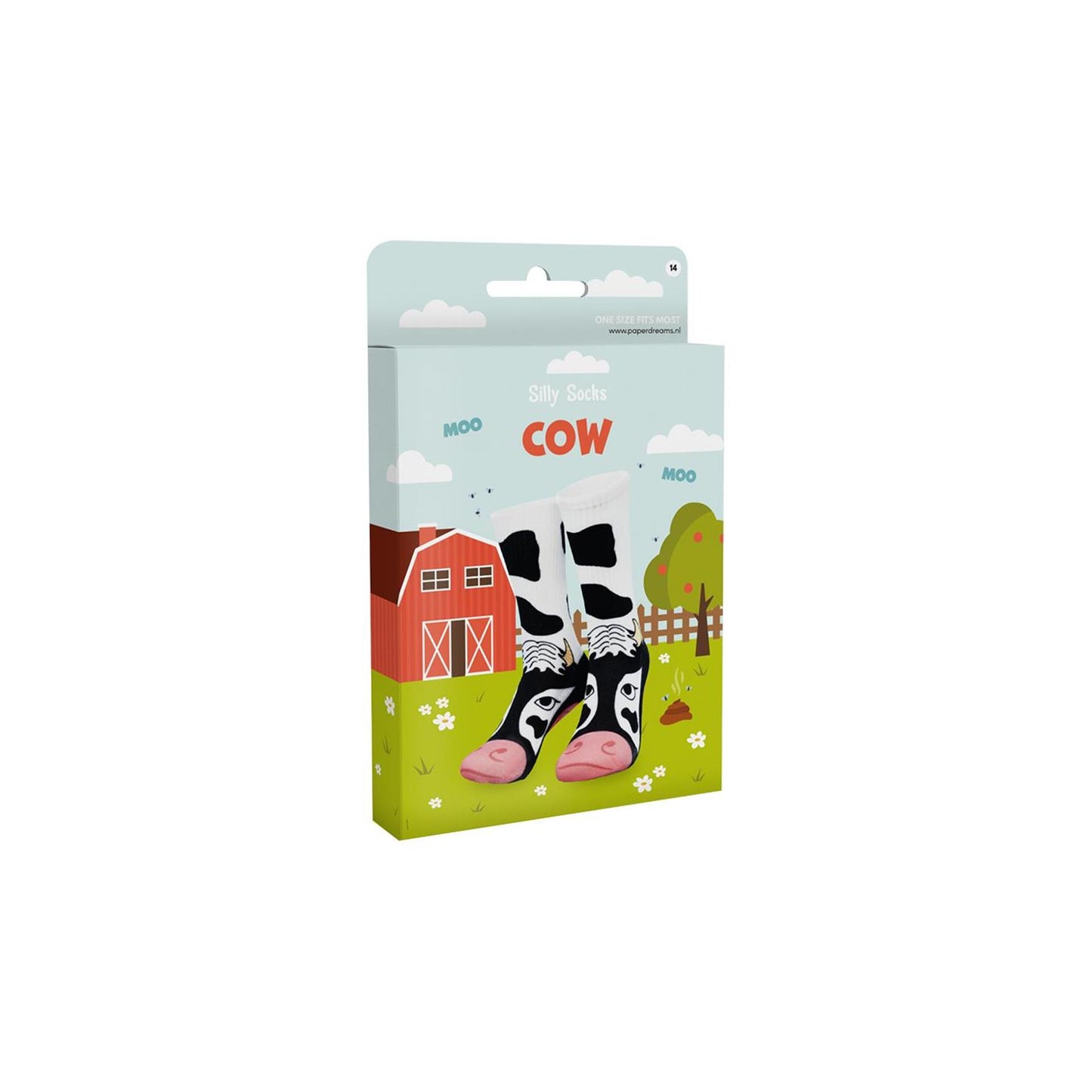 Chaussettes idiotes Paperdreams - vache