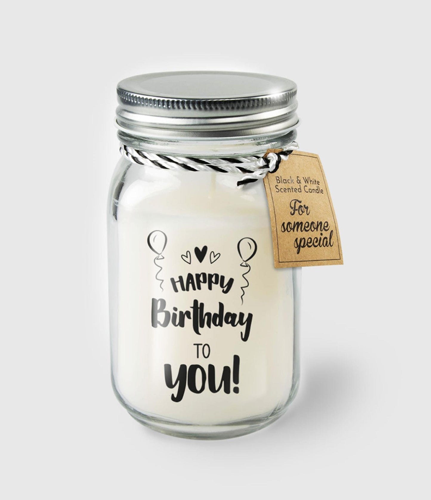 Bougie parfumée Paperdreams en verre - joyeux anniversaire