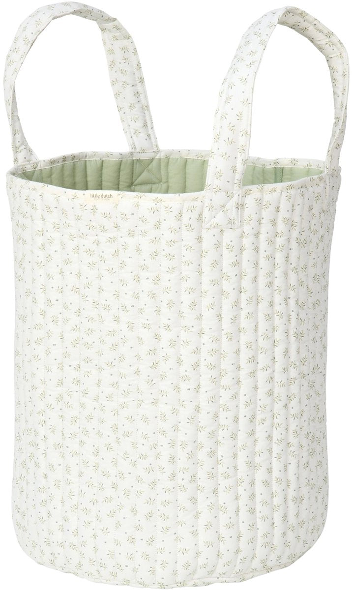 Grand panier de rangement Little Dutch - 35 x 45 cm - feuilles de bleuet