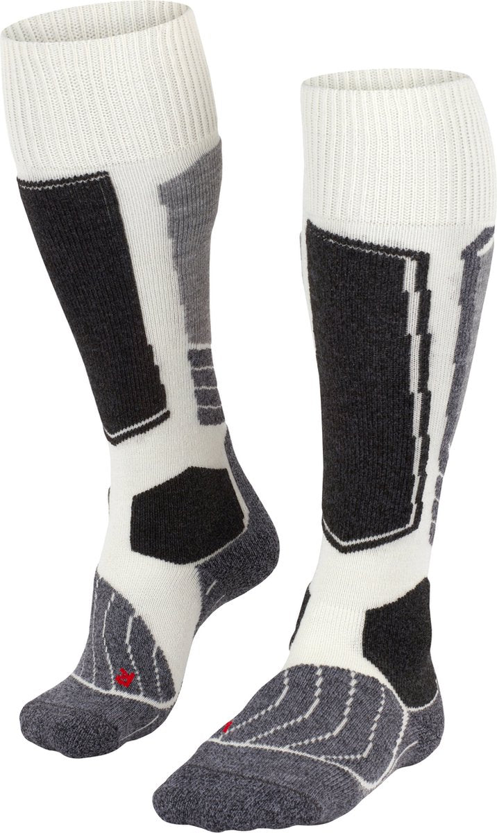 Falke sk1 chaussettes de ski chaudes et épaisses en laine fonctionnelle femme blanc - taille 35-36