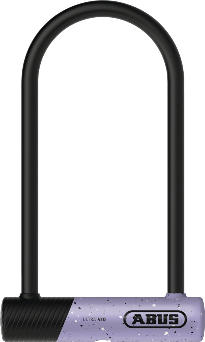 Abus U-lock 410k ultra pour vélos et scooters électriques - antivol de vélo maniable et robuste avec support pratique pour le transport - accessoires de vélo - variante 170hb230, violet