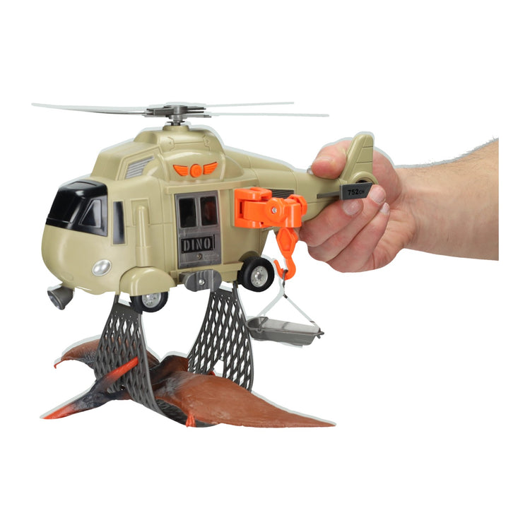 Hélicoptère avec dinosaure - incl. lumière et son