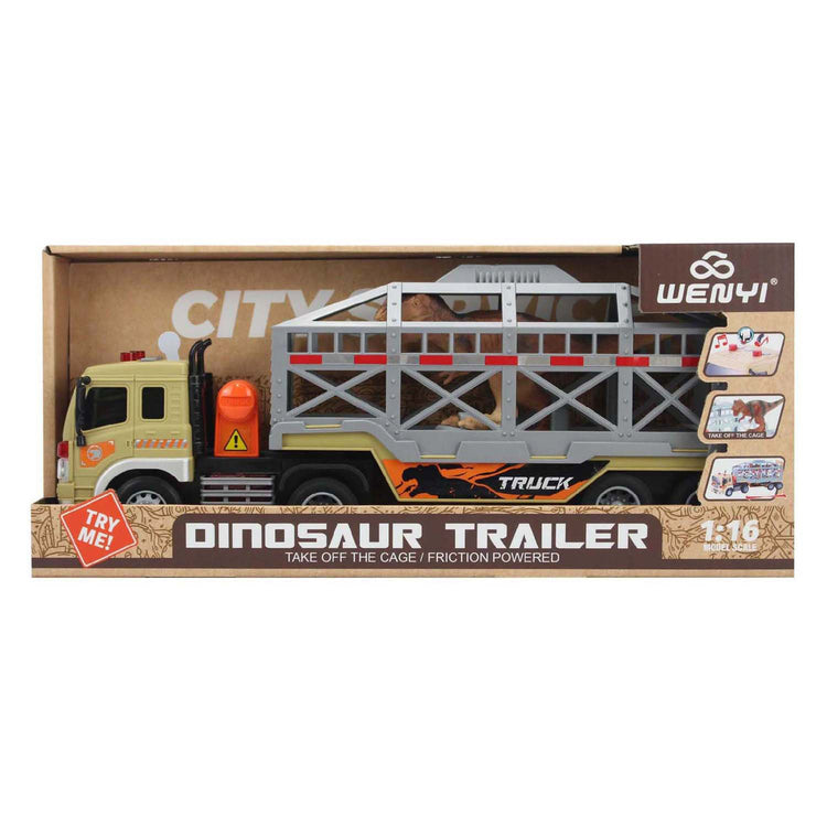 Camion avec dinosaure 1:16 - avec lumière et son