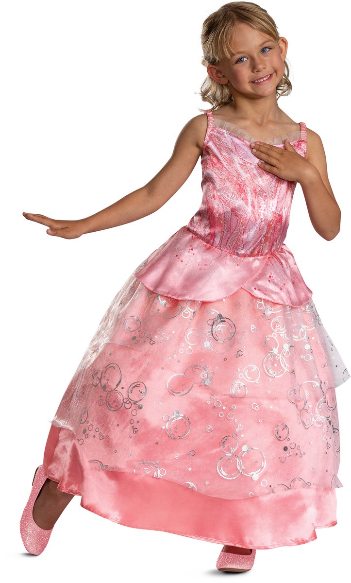 Déguisement - robe rose Glinda, costume classique enfant m (7-8 ans)