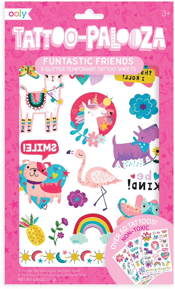 Ooly - tatouage palooza - tatouages temporaires - amis funtastic