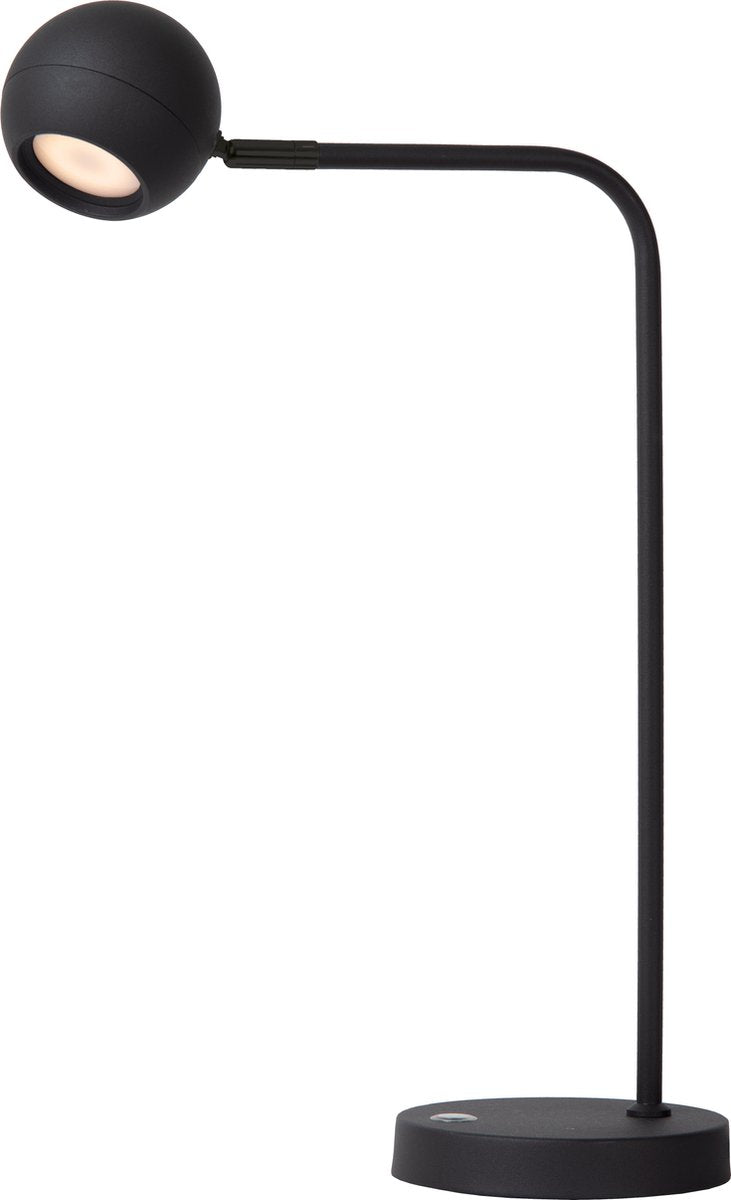 Lucide comet - lampe de bureau rechargeable - batterie rechargeable - LED 3 stepdim - 1x3w 2700k - noir