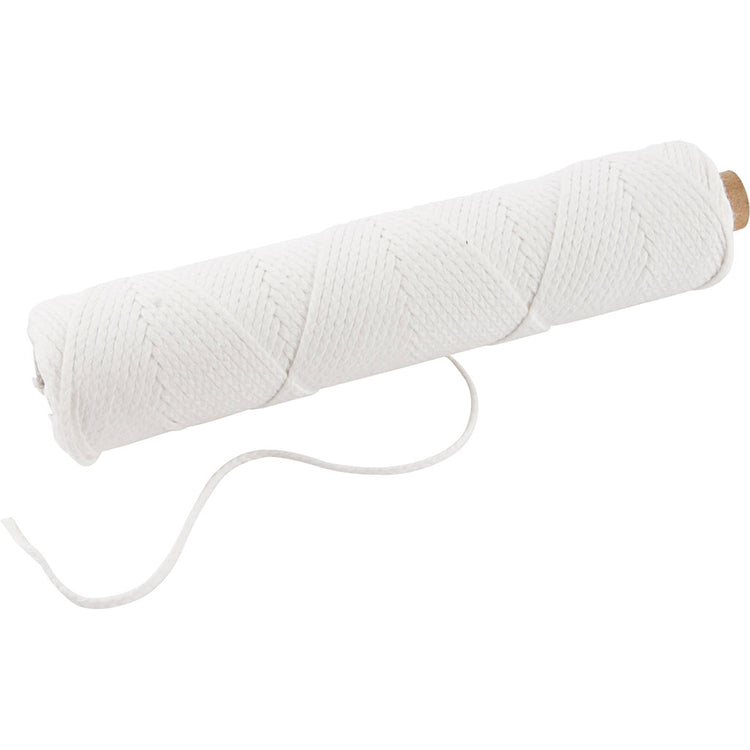 Mèche Creativ company, adaptée aux bougies à immersion (dia. 22-30 mm) et aux bougies coulées (dia. 60-80 mm), 100 gr, 50 m 1 rouleau