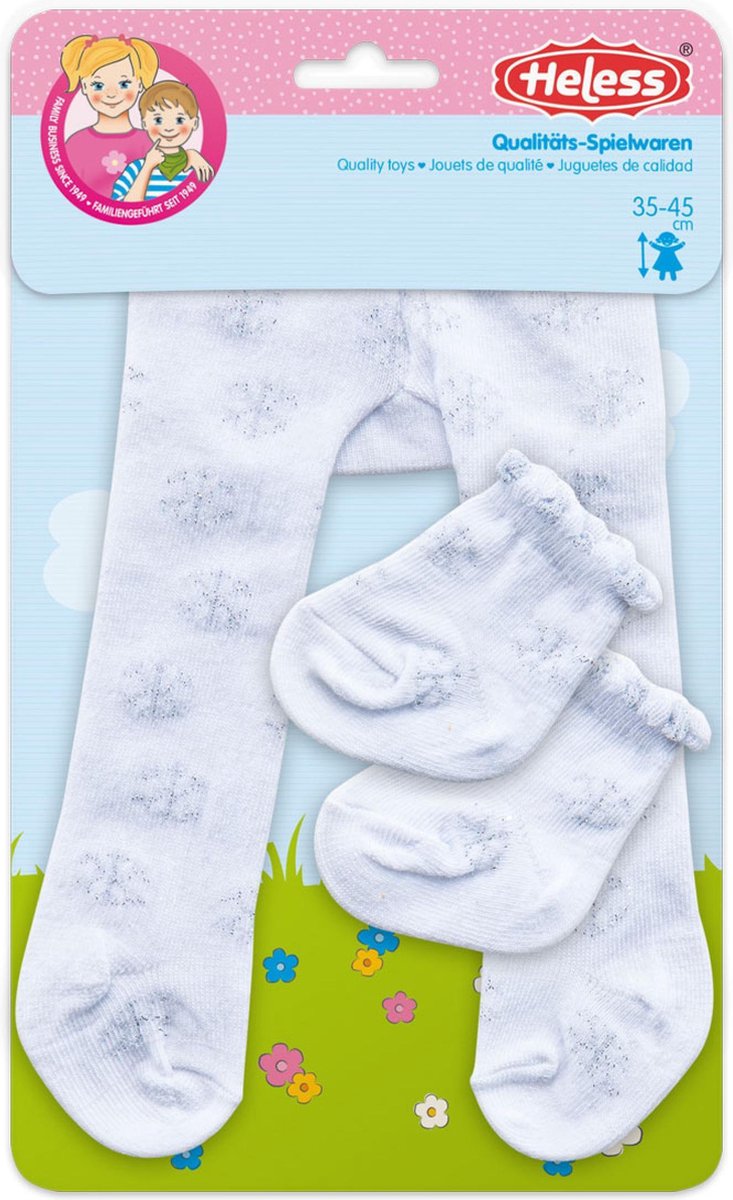 Dollsmacle avec chaussettes - flocons de neige, 28-35 cm