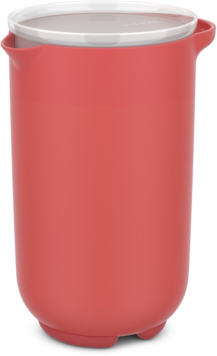 Mepal gobelet mélangeur avec couvercle chef it - 1 l - se glisse dans la porte du réfrigérateur - passe au micro-ondes et au lave-vaisselle - matériel de pâtisserie - corail