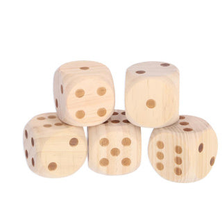 Alerte de dés à extérieur xl bois complet avec bloc de score
