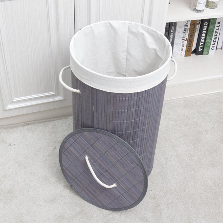 Homestyle Pro Homestyle Roundable Bamboo Bamboo Banket 35x50 cm Gris blanc
