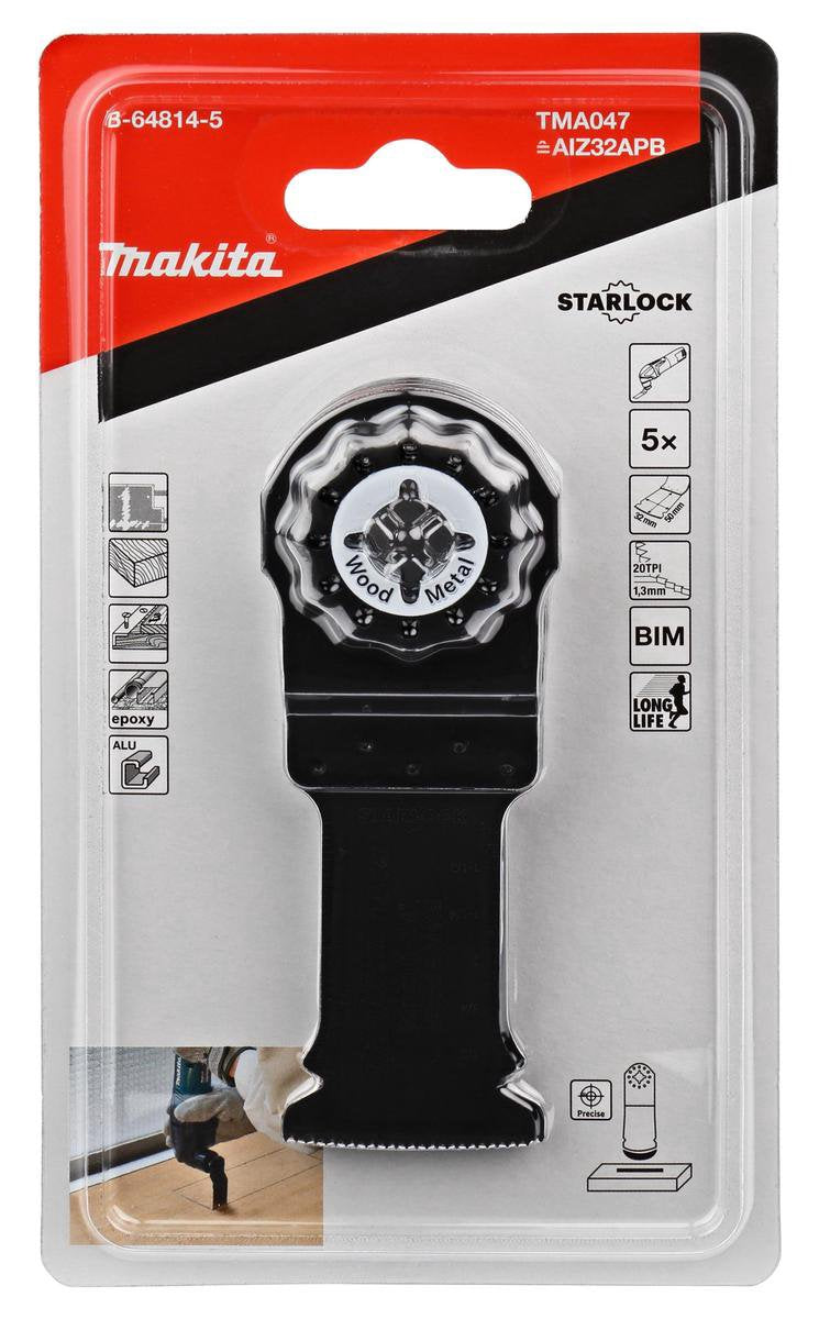 Accessoires Makita lame de scie plongeante 32mm bois métal (5pcs) - b-64814-5 - b-64814-5
