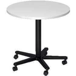 Table de conférence Bach Hammerer vst08 avec panneaux de particules mélaminés blanc noir