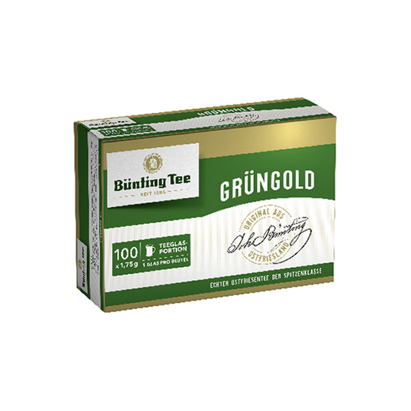 Bunting tee grungold teebeutel pack (10x 100 pièces)